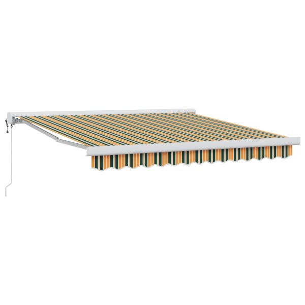 Прибираща се тента Зелен и жълт 300 x 250 x 165 см