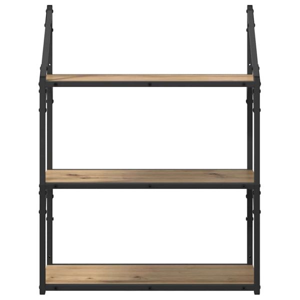 Стенен рафт Монтиране на стена Дъб 60 x 21 x 78,5 cm
