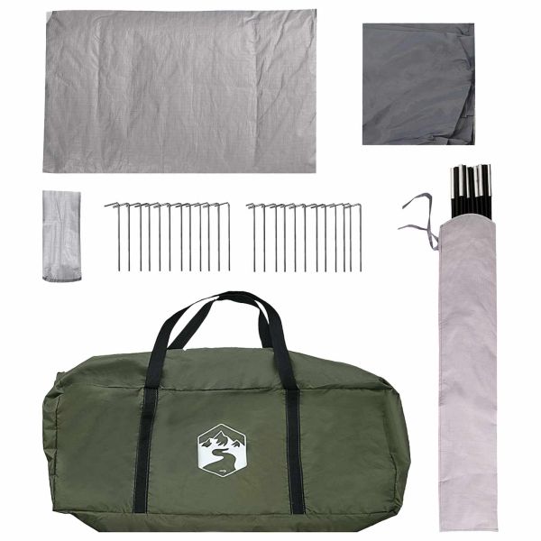 Тунелна палатка с покрив Маслиненозелено 427 x 315 x 178 см