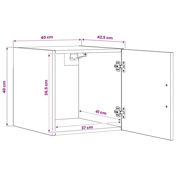 Стенен шкаф Старо дърво 40 x 42,5 x 40 см PB