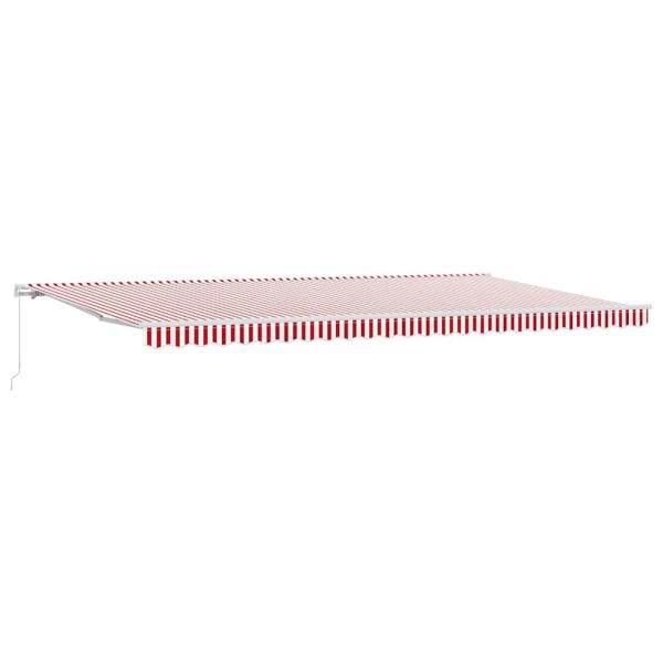 Прибираща се тента Червено и бяло 600 × 300 cm