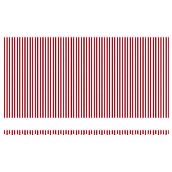 Прибираща се тента Червено и бяло 600 × 300 cm Тъкан и алуминий