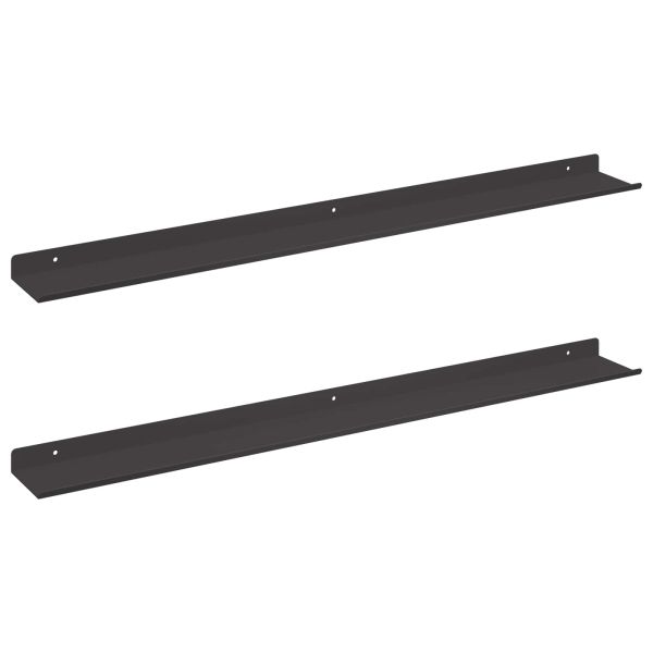 Плаващ рафт 2 pcs Черен 80 x 9 x 2,5 см Стомана