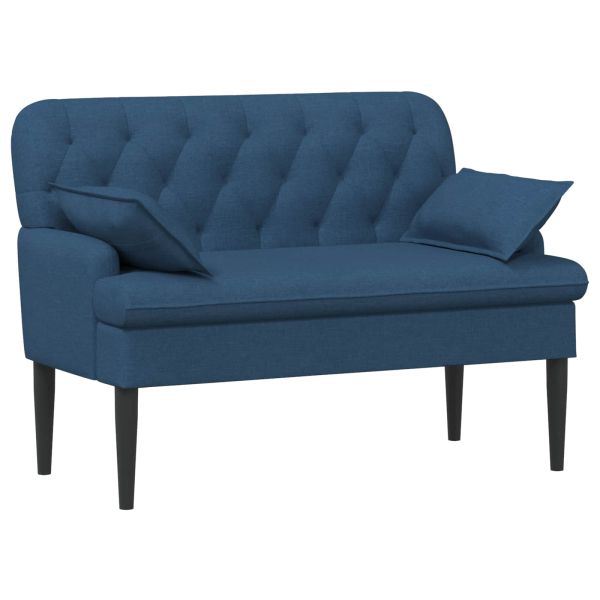 Двуместен диван с копчета Синьо 111 x 68 x 80 см Текстил