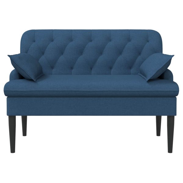 Двуместен диван с копчета Синьо 111 x 68 x 80 см Текстил