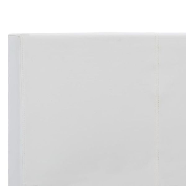Рамка за легло, бяла, изкуствена кожа, 180x200 cм
