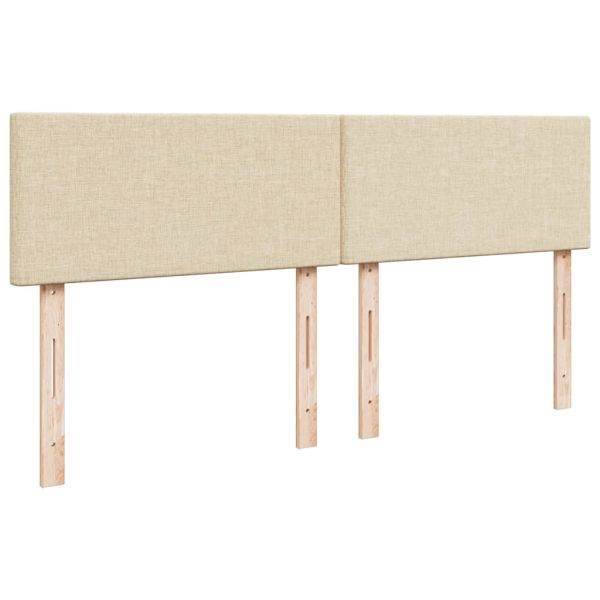 Боксспринг легло с матрак, кремава, 180x200 см, плат