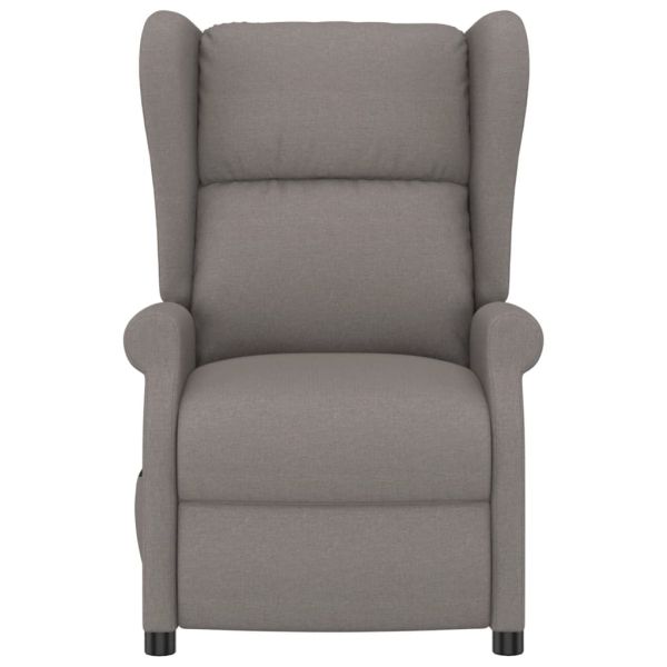 Wingback електрически реклайнер стол, таупе, текстил