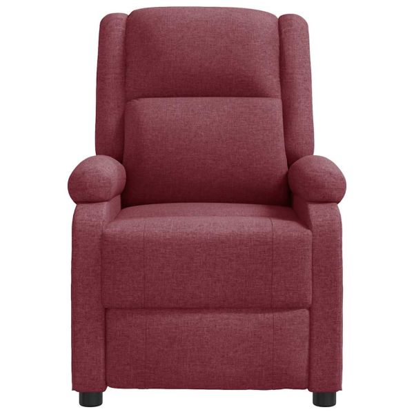 Wingback масажен стол, виненочервен, текстил
