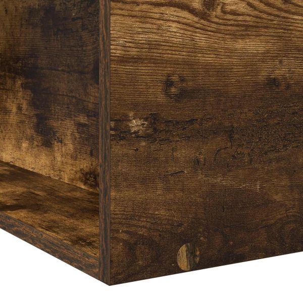 Леглово рамо с хранилище с рафт Опушен дъб 80 x 200 cm