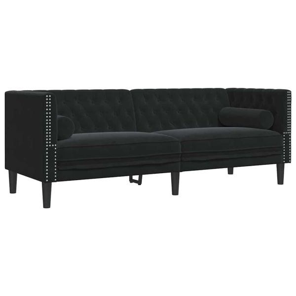 Диван Черно 194 x 74,5 x 70,5 см Кадифе