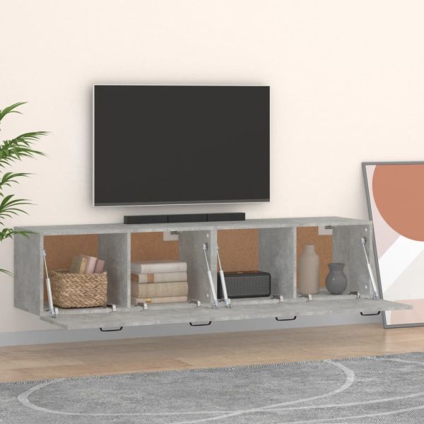 Стенни шкафове 2 бр бетонно сиви 60x36,5x35 см инженерно дърво