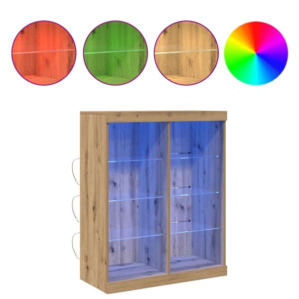 LED конзолна маса Дъб артизан 81 x 37 x 100 см