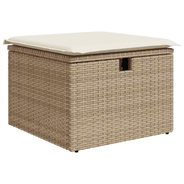 Градински Софа Комплект 7 бр. Бежово полиратан