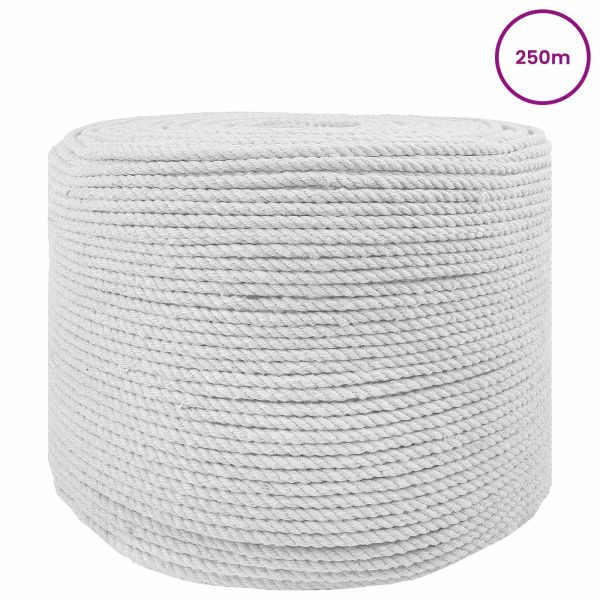 Памучен канап 4 mm 250 m Бяло 100% Памук