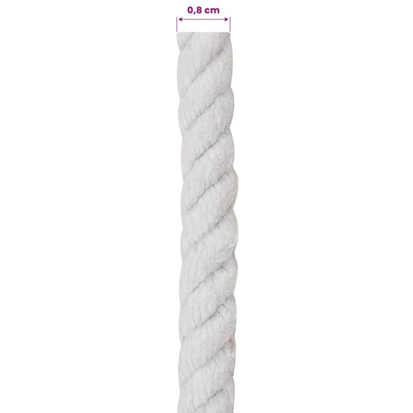 Памучен канап 8 mm 50 m Бяло 100% Памук