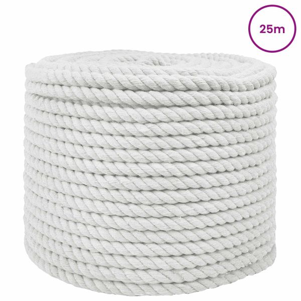 Памучен канап 12 mm 25 m Бяло 100% Памук