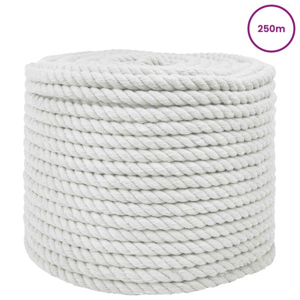 Памучен канап 12 mm 250 m Бяло 100% Памук