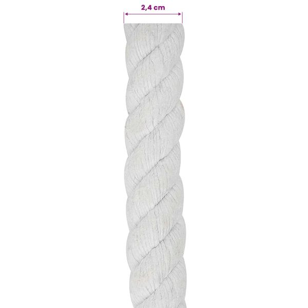 Памучен канап 24 mm 25 m Бяло 100% Памук