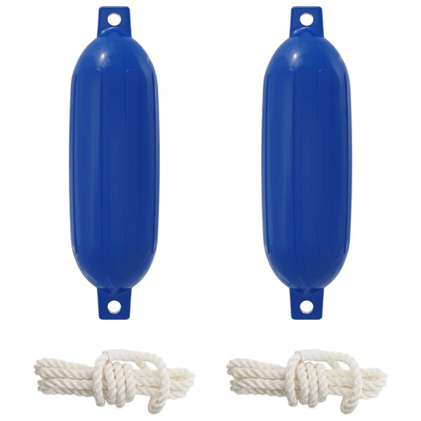 Фендери за лодки 2 бр. Ø 11 х 40 см Синьо ПВЦ