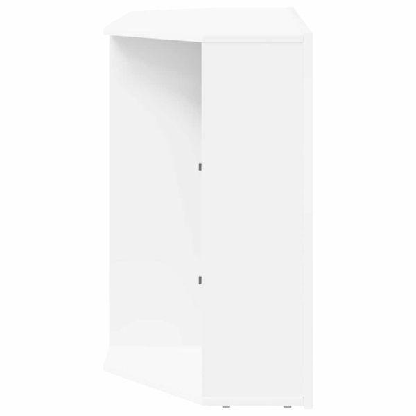Ъглов кабинет за LED телевизор 100x40x68см Бяло