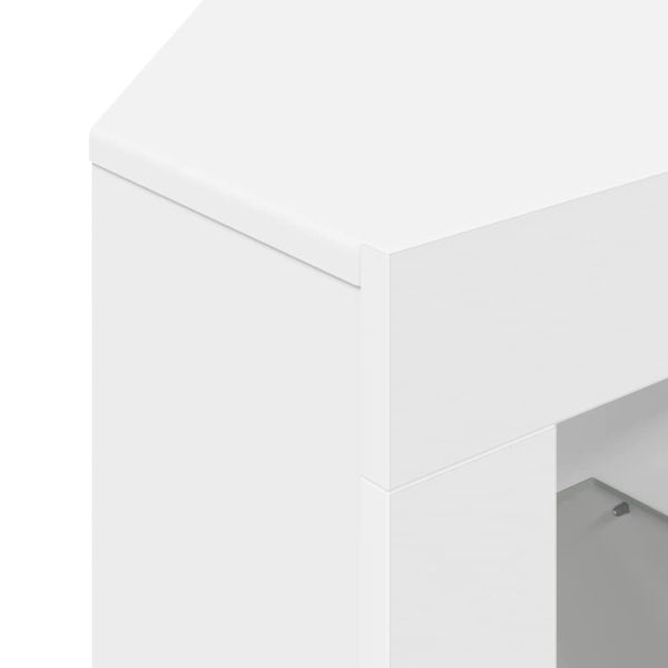 Ъглов кабинет за LED телевизор 100x40x68см Бяло