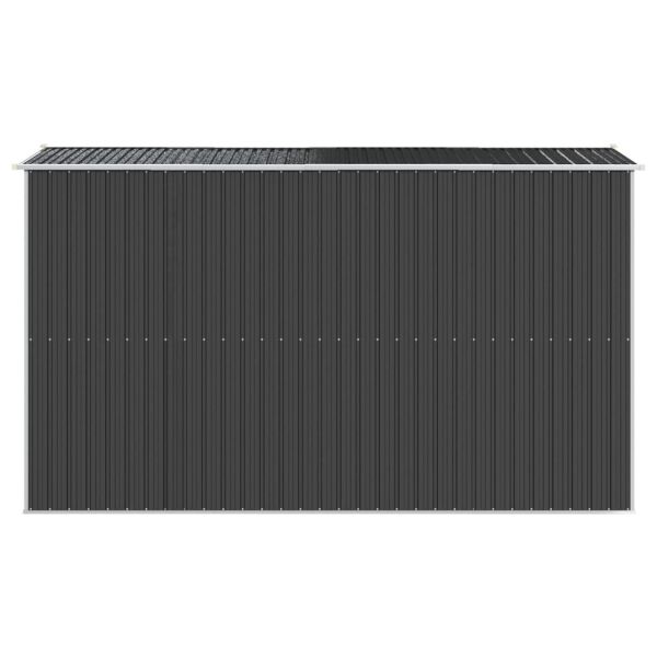 Градинска барака антрацит 192x357x223 см поцинкована стомана