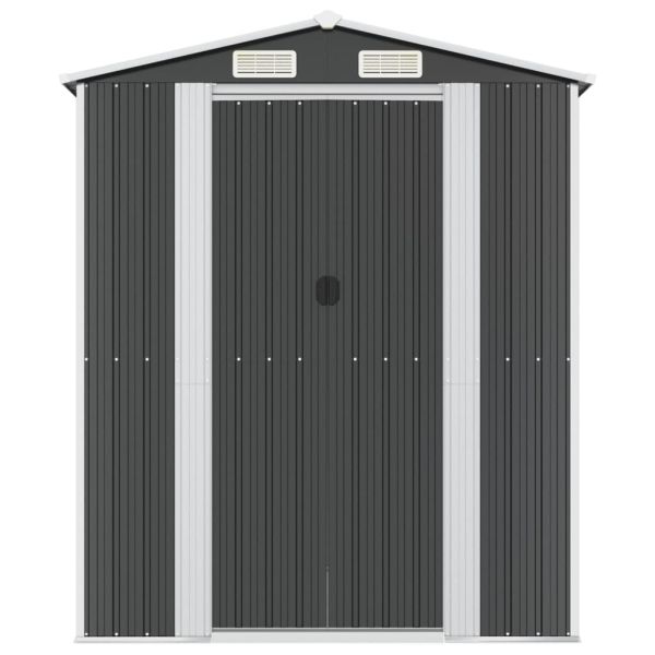 Градинска барака антрацит 192x689x223 см поцинкована стомана