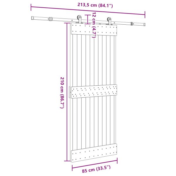 Преплъзваща се врата NARVIK 85 x 210 см (213,5 см)