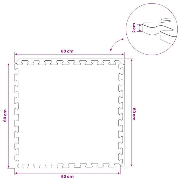 Мокети 24 бр. Синьо 8,64 m² EVA Пяна