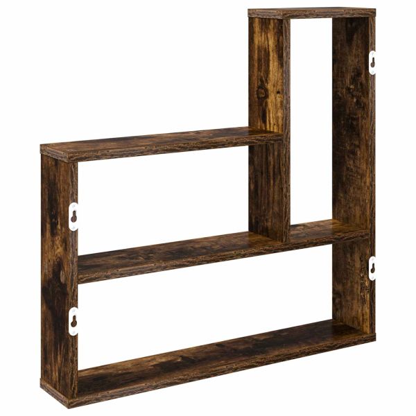 Стенен рафт Опушен дъб 60 x 11 x 60 см Инженерна дървесина