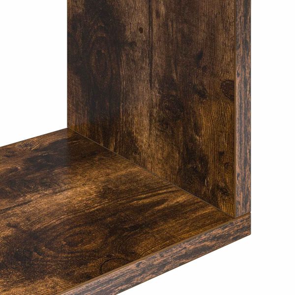 Стенен рафт Опушен дъб 60 x 11 x 60 см Инженерна дървесина