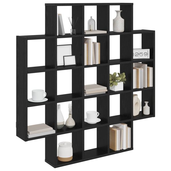 Стенен рафт Черен дъб 100 x 13 x 100 см Инженерна дървесина