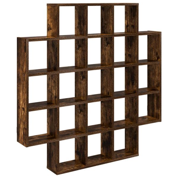 Стенен рафт Опушен дъб 100 x 13 x 100 см Инженерна дървесина
