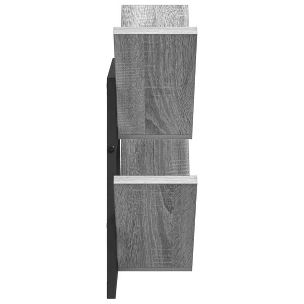 Плаваща стена 2 бр. Сив Сонома 43 x 15 x 47 см