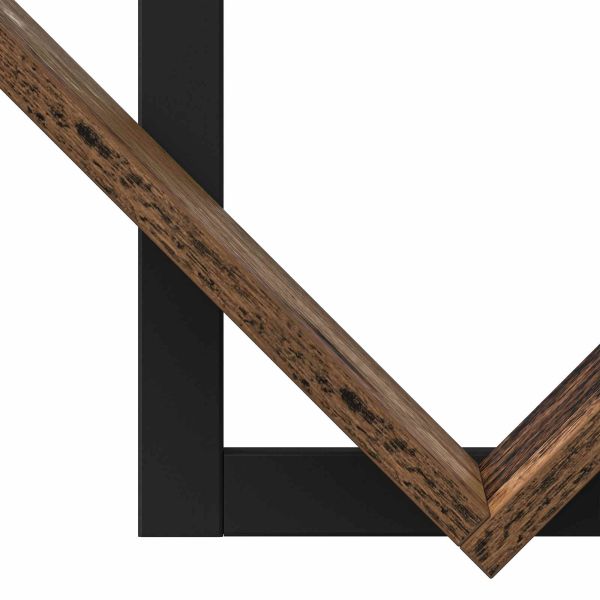 Плаваща стена 2 бр. Старо дърво 43 x 15 x 47 см