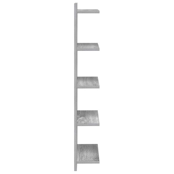 Стенен рафт 2 бр. Сив Сонома 30 x 15 x 100 см