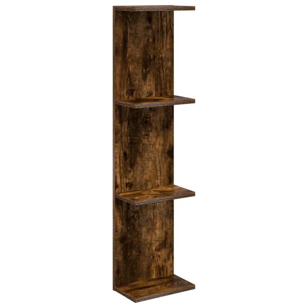 Стенен рафт Опушен дъб 22 x 15 x 100 см Инженерна дървесина