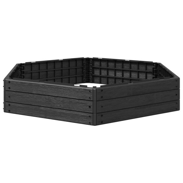 Повдигнато легло Черно 148 x 129 x 25 см ПП