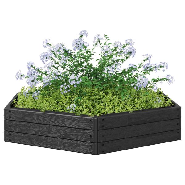 Повдигнато легло Черно 148 x 129 x 25 см ПП