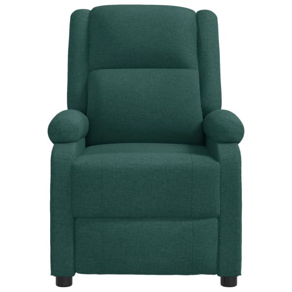 Wingback масажен стол, тъмнозелен, текстил