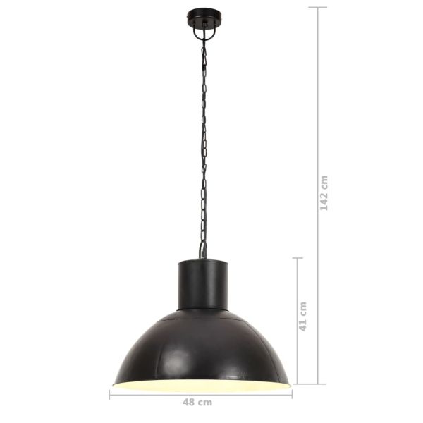 Пенделна лампа 25 W черна кръгла 48 см E27