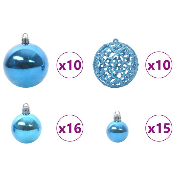 Изкуствена коледна елха с хингед и шишарки Зелен 210 cm