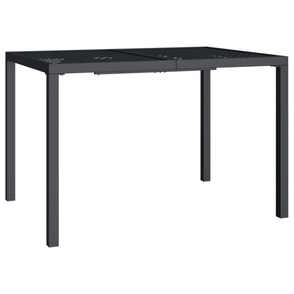 Градинска маса антрацит 110x80x72 cм стомана