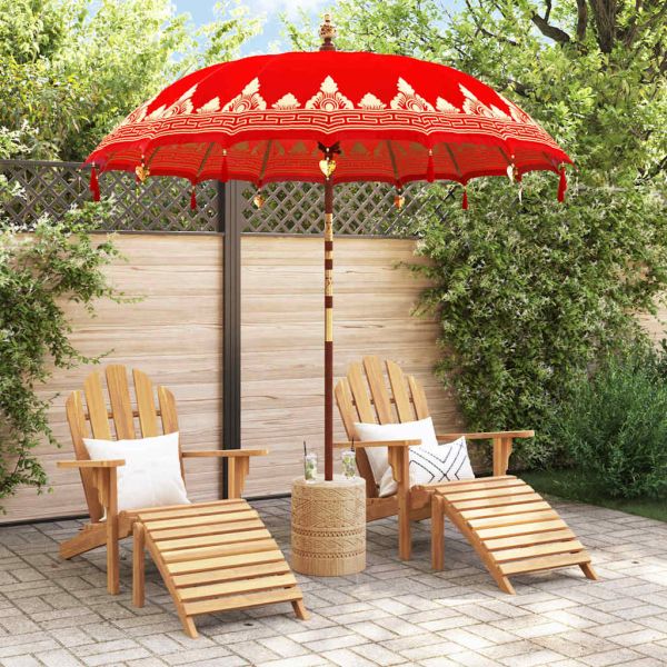 Балийски чадър с основа Червено 215 x 215 x 260 см