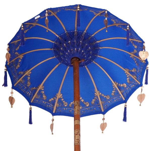 Балийски чадър с основа Синьо 95 x 95 x 260 см