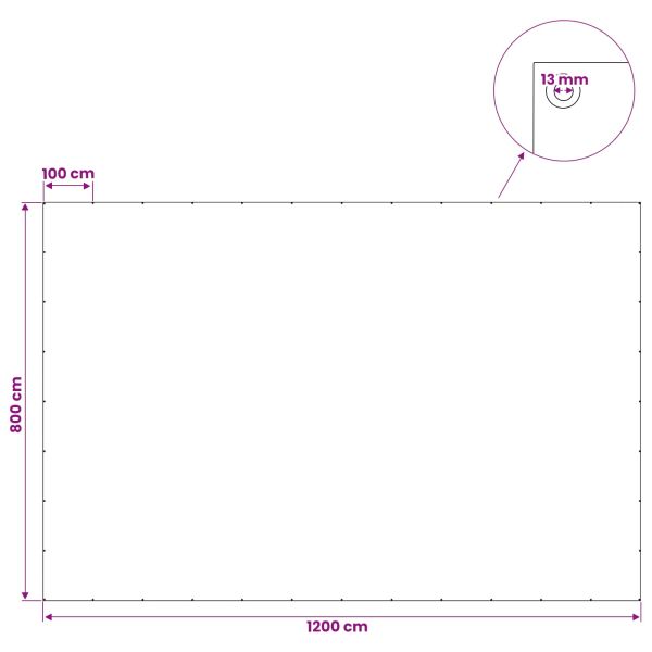 Платно с детайли Зелено 8 x 12 м 90 г / м2 ПЕ