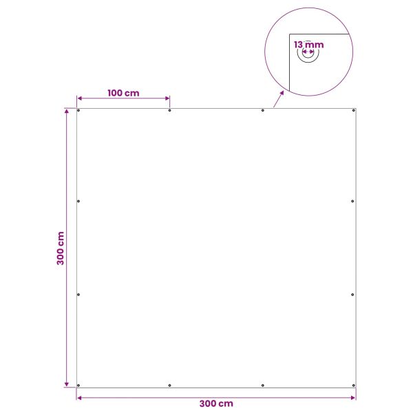 Платно с детайли Синьо 3 x 3 м 90 гсм ПЕ
