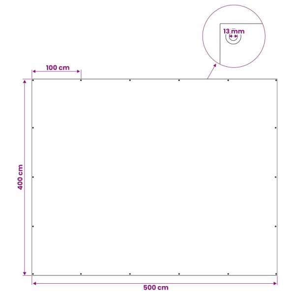 Платно с детайли Синьо 4 x 5 м 90 г / м² ПЕ