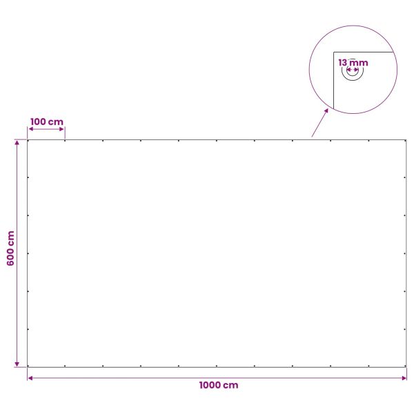 Платно с детайли Синьо 6 x 10 м 90 гсм ПЕ